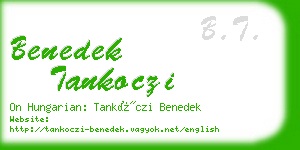 benedek tankoczi business card